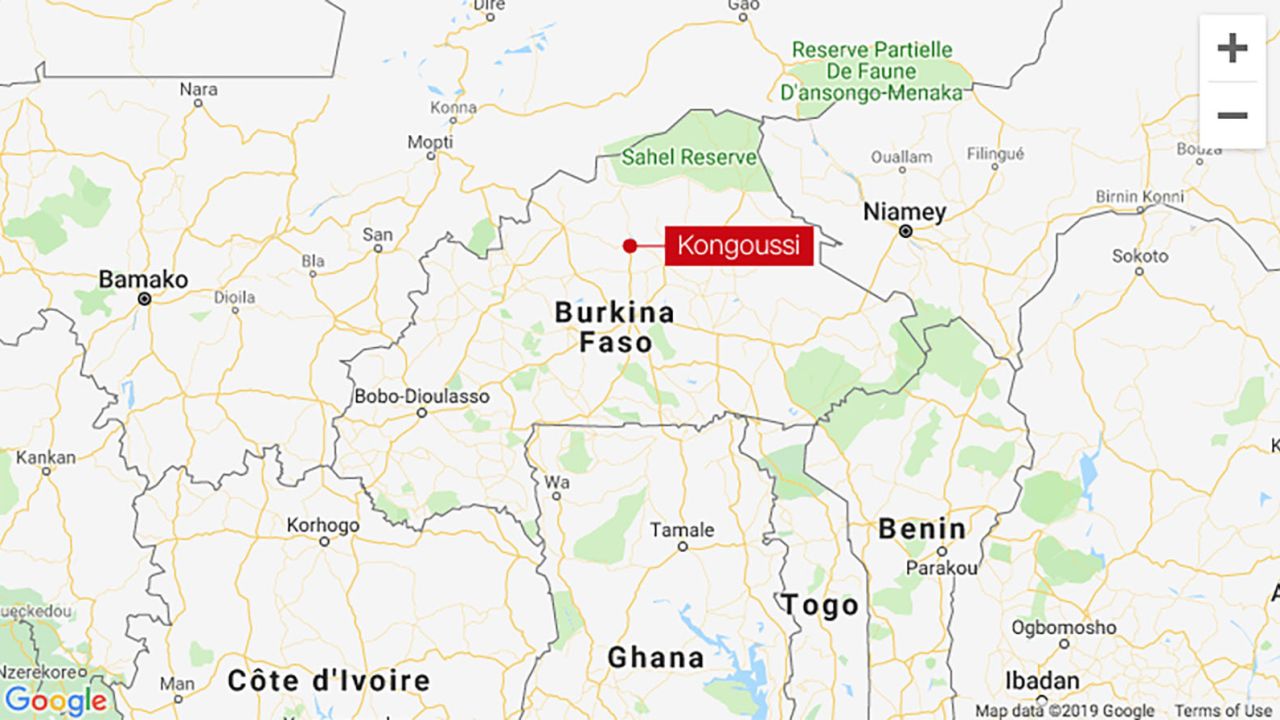 Burkina Faso catholic parade attack map