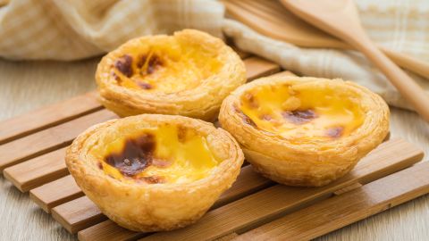 Portugal's egg custard tarts pair perfectly with the caffeinated beverage of your choice.