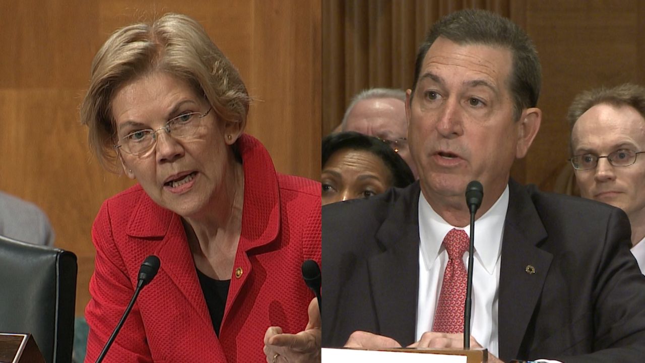 elizabeth warren joseph otting occ hearing