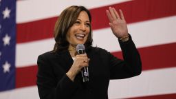 NASHUA, NEW HAMPSHIRE - MAY 15: Democratic presidential candidate U.S.  Sen. Kamala Harris (D-CA)  speaks at a campaign stop on May 15, 2019 in Nashua, New Hampshire. The Democrat and California senator is looking to differentiate herself from current front runner former Vice President Joe Biden who recently took a campaign swing through New Hampshire. (Photo by Spencer Platt/Getty Images)