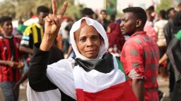 Protesters in the Sudanese capital Khartoum.