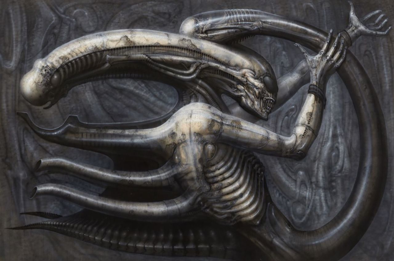 "Necronom IV" (1976) by H.R. Giger