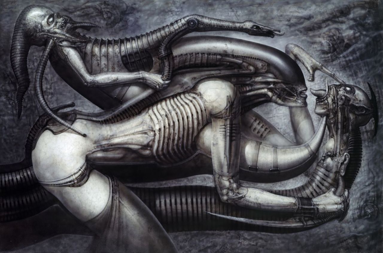 "Necronom V" (1976) by H.R. Giger