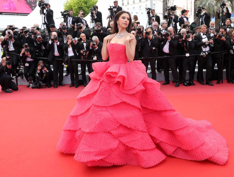 Actress Sririta Jensen wears a Michael Cinco confection.