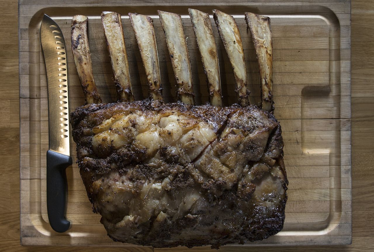 The $1200 large-format steak dish served at MB Steak in Las Vegas serves 12.