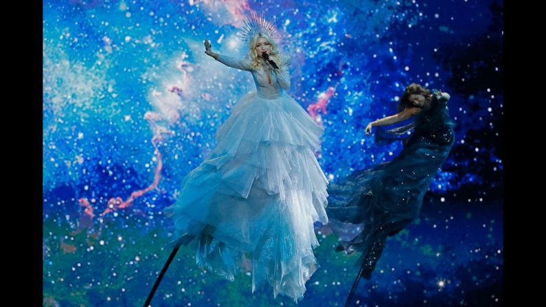 Australia's Kate Miller-Heidke performs the song "Zero Gravity" during the semifinals of the Eurovision Song Contest on Tuesday, May 14.