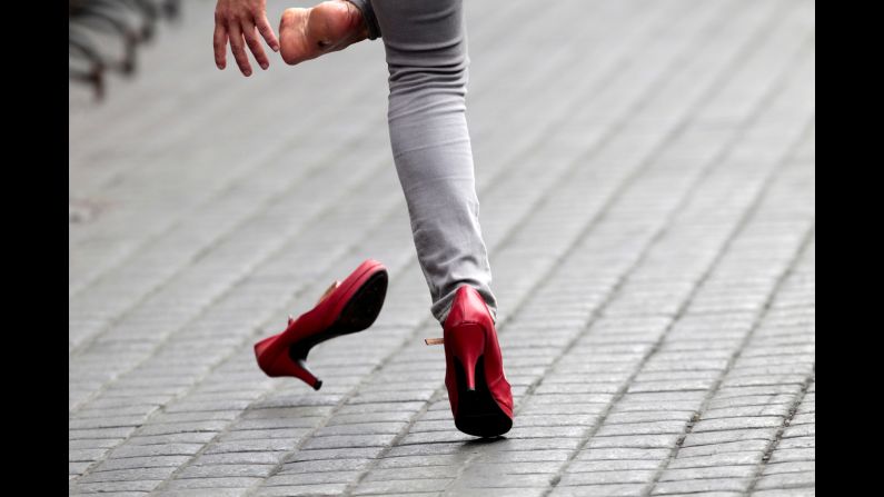 People in Monterrey, Mexico, raced in high heels to raise awareness about LGBT equality on Sunday, May 12.