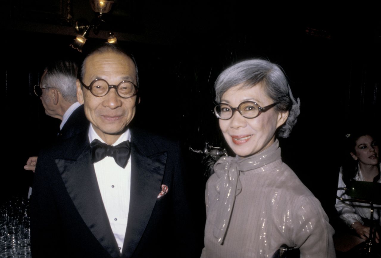 Pei and his wife Eileen Loo pose for a photo during the Floating Hospital Benefit & Salute to Liz Taylor Warner at Roseland in New York City on October 29, 1979.
