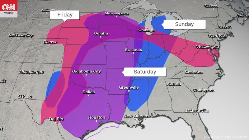 Severe weather outbreak could affect millions this weekend across