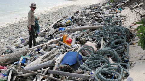 Plastic found on Cocos (Keeling) Island