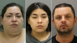 From left: Clarisa Figueroa, 46, Desiree Figueroa, 24 , Piotr Bobak, 40. From Chicago Police: Three offenders were charged in connection to murder of a missing 19-year-old expectant mother. The 19-year-old victim went to a residence on the 4100 block of W. 77th Pl to pick up items. While at the residence, Clarissa and Desiree Figueroa strangled the victim and removed the unborn child. Clarissa Figueroa attempted to claim she had just given birth to the child that was then transported to an area hospital. Piotr Bobak assisted in concealing the death of the victim. The victim's remains were discovered in a trash can on the offender's property. The offenders were placed in custody and charged accordingly.