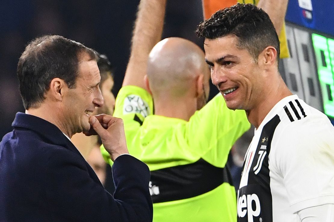 Cristiano Ronaldo joined forces with Allegri in the summer of 2018, with the Juventus manager tasked with winning the Champions League.