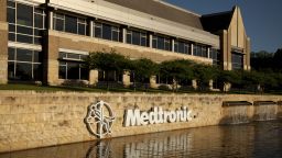 The Medtronic Inc. headquarters building stands in Minneapolis, Minnesota, U.S., on Monday, June 16, 2014. Medtronic Inc., the second-largest maker of medical devices, agreed to buy Covidien Plc for $42.9 billion in cash and stock as it transforms into a broader-based company bolstered by new tax advantages. Photographer: Ariana Lindquist/Bloomberg via Getty Images