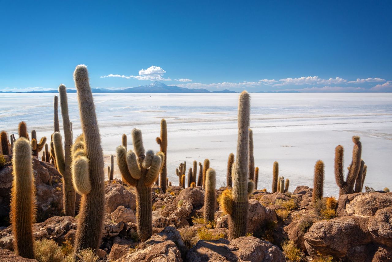 <strong>Salar de Uyuni, Bolivia:</strong> This surreal landscape is the result of leftover salt from ancient lakes. A new lodge, Kachi Lodge, debuted in this remote area in May.