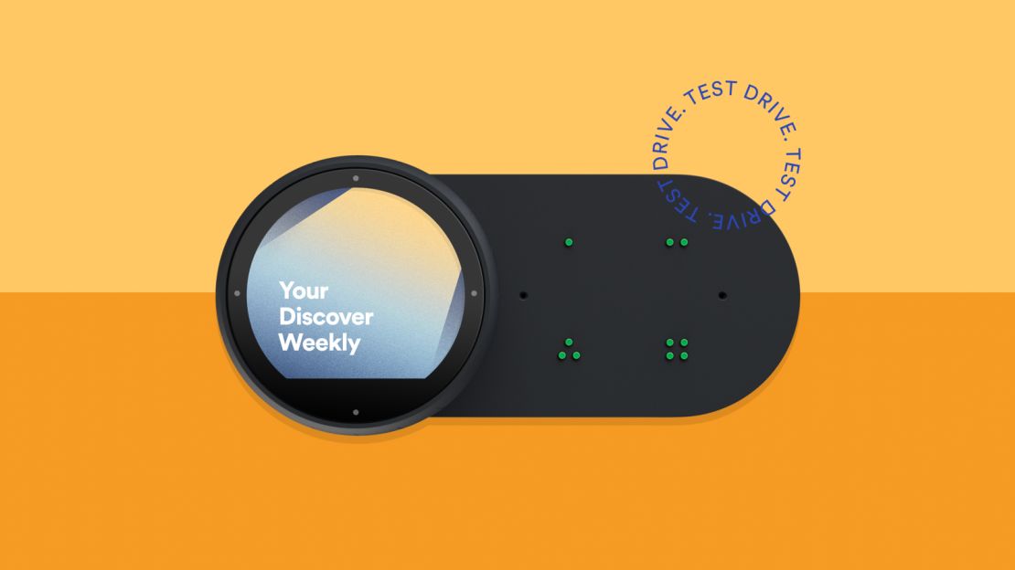 An image of Spotify's "Car Thing," a new device it is tesing with select users. 