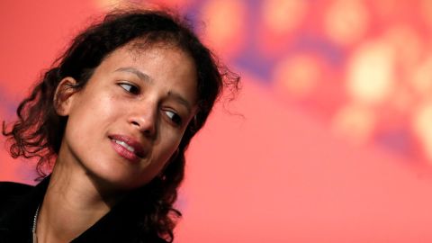 CANNES, FRANCE - MAY 17: Mati Diop attends the "Atlantics (Atlantique)" Press Conference during the 72nd annual Cannes Film Festival on May 17, 2019 in Cannes, France. (Photo by Ian Langsdon/EPA-EFE/Pool/Getty Images)