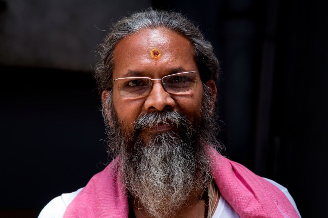 Ganesh Shankar Upadhyay, head priest of the Sri Kashi Karavat Mandir temple in Varanasi. 