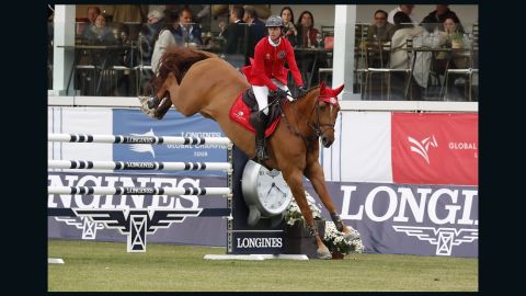 Ben Maher and Explosion W in action for the London Knights.