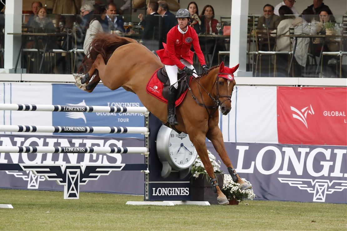 Ben Maher and Explosion W in action for the London Knights.