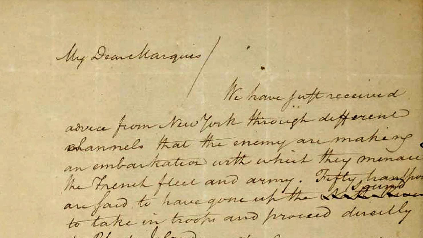 A 1780 letter from Alexander Hamilton to the Marquis de Lafayette was stolen from the Massachusetts Archives decades ago. The complaint asks a judge to order the letter returned to the state. It resurfaced in November 2018 when a Virginia auction house received it from a South Carolina family that wanted to sell it.