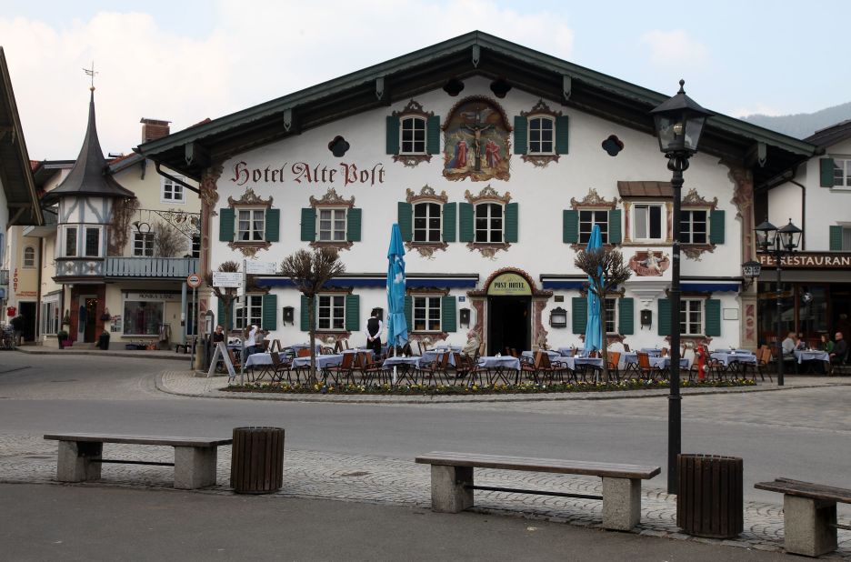 <strong>Oberammergau:</strong> This small, dreamlike town sits on the Ammer River in southern Germany. Traditional frescoes known as lüftlmalerei adorn the town's buildings, depicting everyday life in Bavaria, as well as fairy tales and religious scenes.