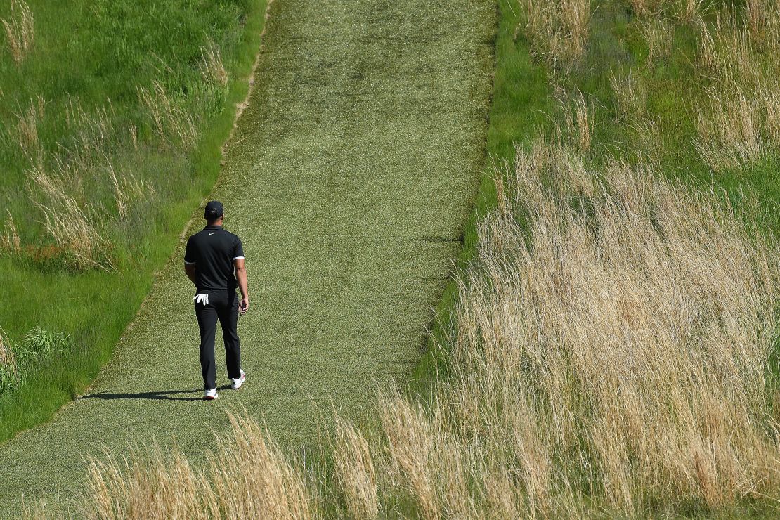 Brooks Koepka is ploughing a lone furrow at the US PGA.