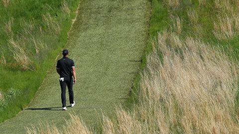 Brooks Koepka is ploughing a lone furrow at the US PGA.