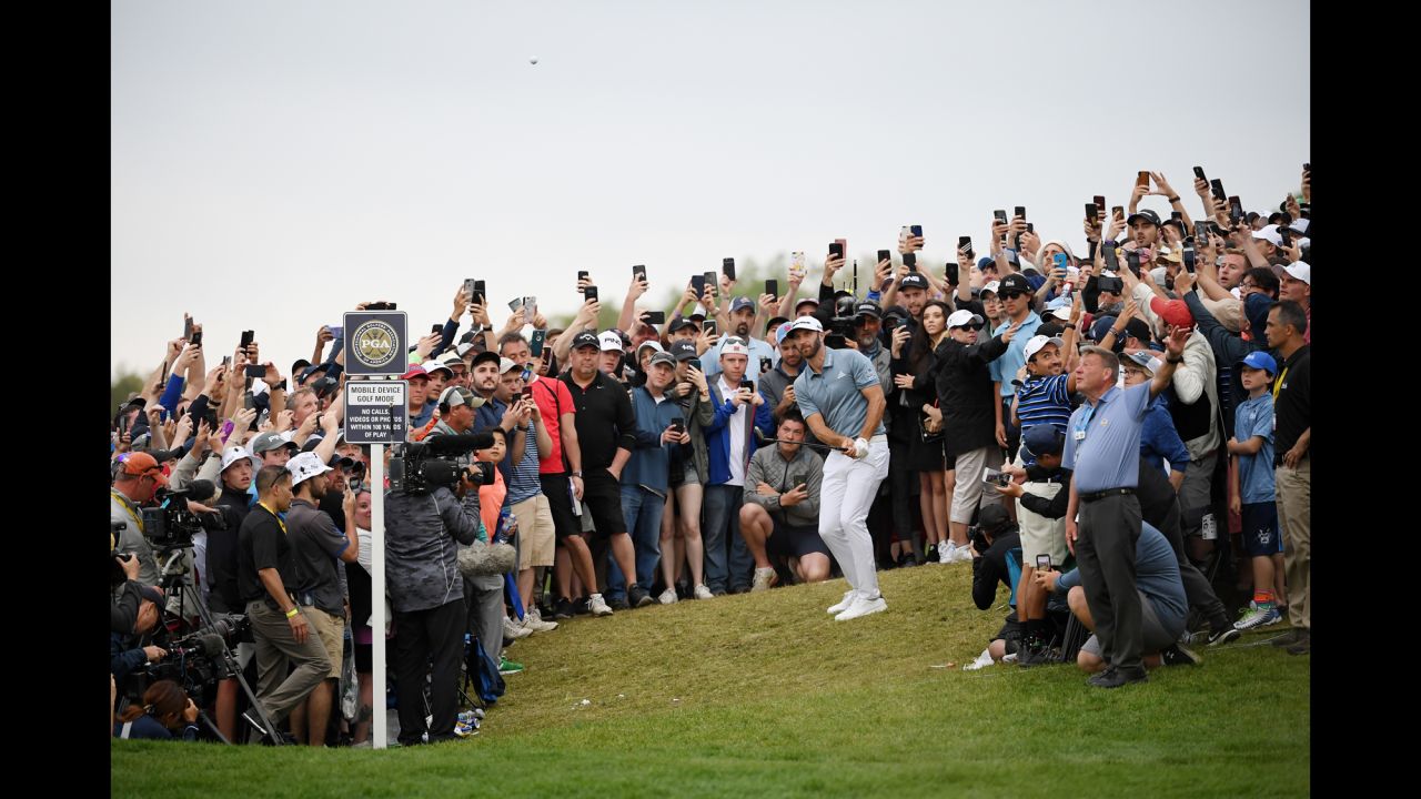 Koepka led by seven ahead of the final day but four straight bogeys on the back nine let in his close friend and the then world No.1 Dustin Johnson, who narrowed the gap to one. 
