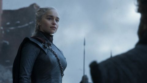 Daenerys Targaryen, played by Emilia Clarke, successful  play   8 of "Game of Thrones."