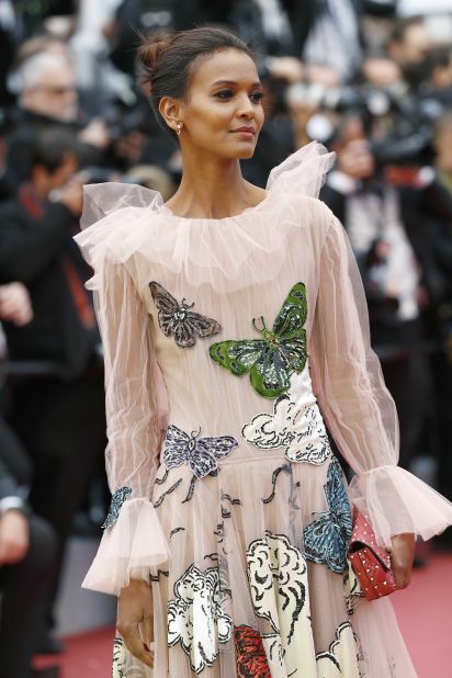 Model Liya Kebede wears Valentino. 