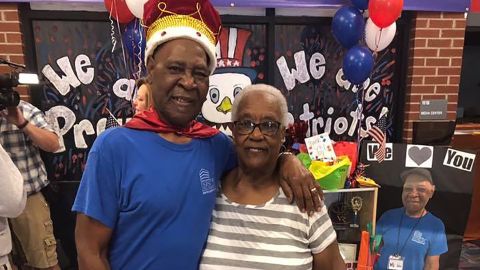 John Lockett and his wife, Annie Julia Lockett, celebrate "Mr. John Day" before his retirement.