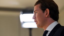Austrian Chancellor Sebastian Kurz delivers a statement during a party board meeting of his Austrian People's Party (OeVP) in Vienna, on May 20, 2019. - Conservative Chancellor Sebastian Kurz has called for fresh elections after a camera sting forced his deputy, Heinz-Christian Strache from the far-right Freedom Party (FPOe), to resign on Saturday, just ahead of the EU elections. (Photo by ROLAND SCHLAGER / APA / AFP) / Austria OUT        (Photo credit should read ROLAND SCHLAGER/AFP/Getty Images)