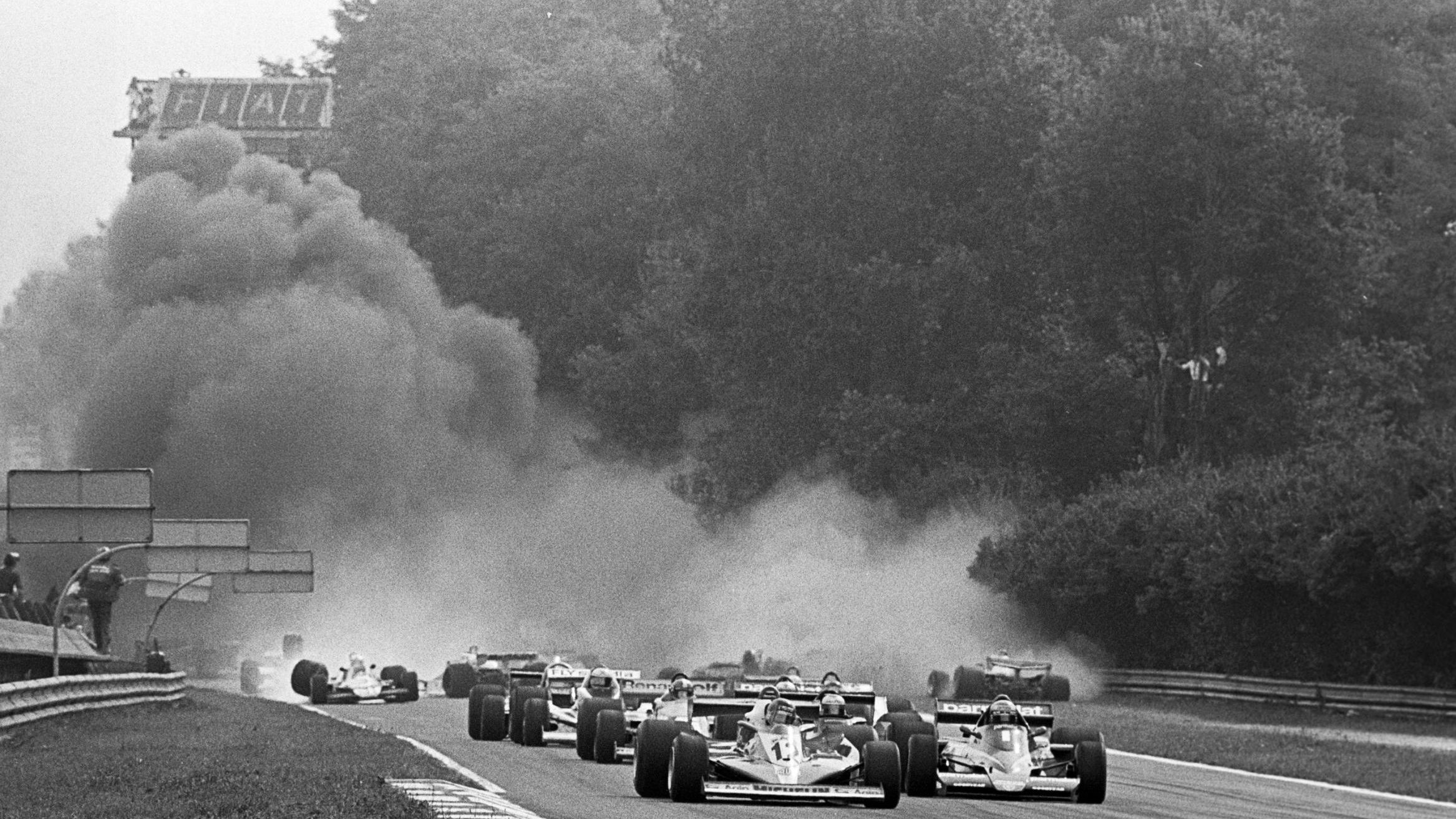 Lauda racies during the Grand Prix of Italy in Monza on September 10, 1978.