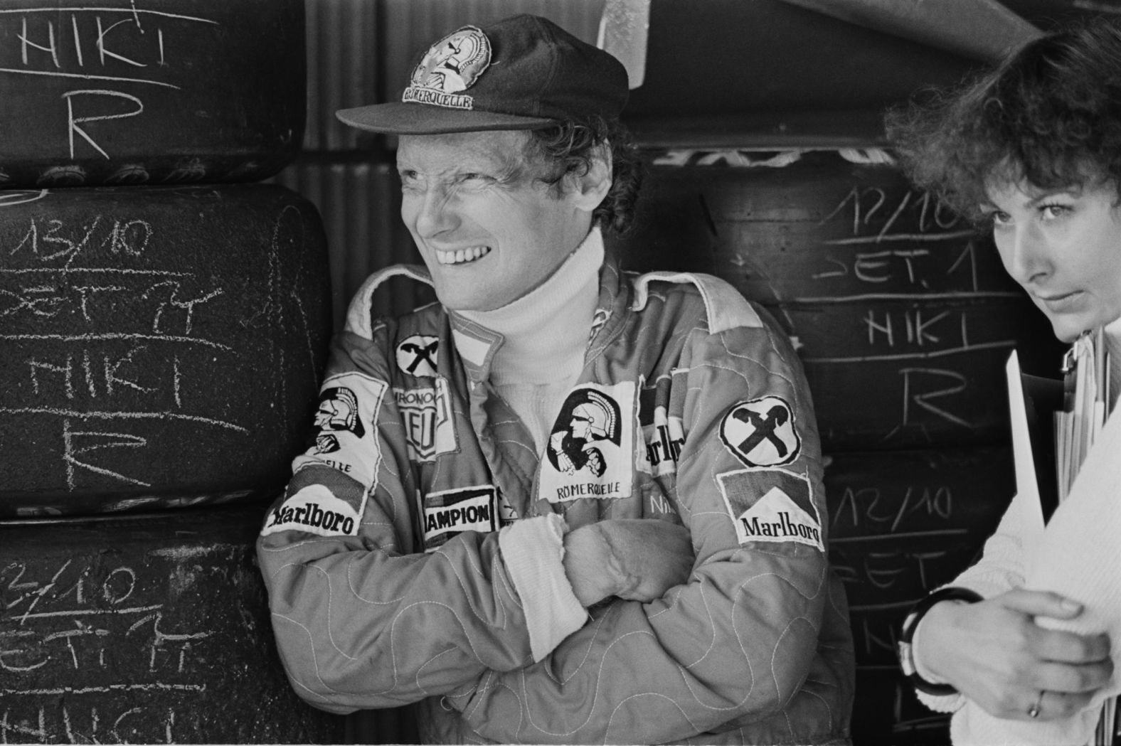 Lauda at the Dutch Grand Prix, Circuit Park in Zandvoort, Netherlands on September 1, 1977. 