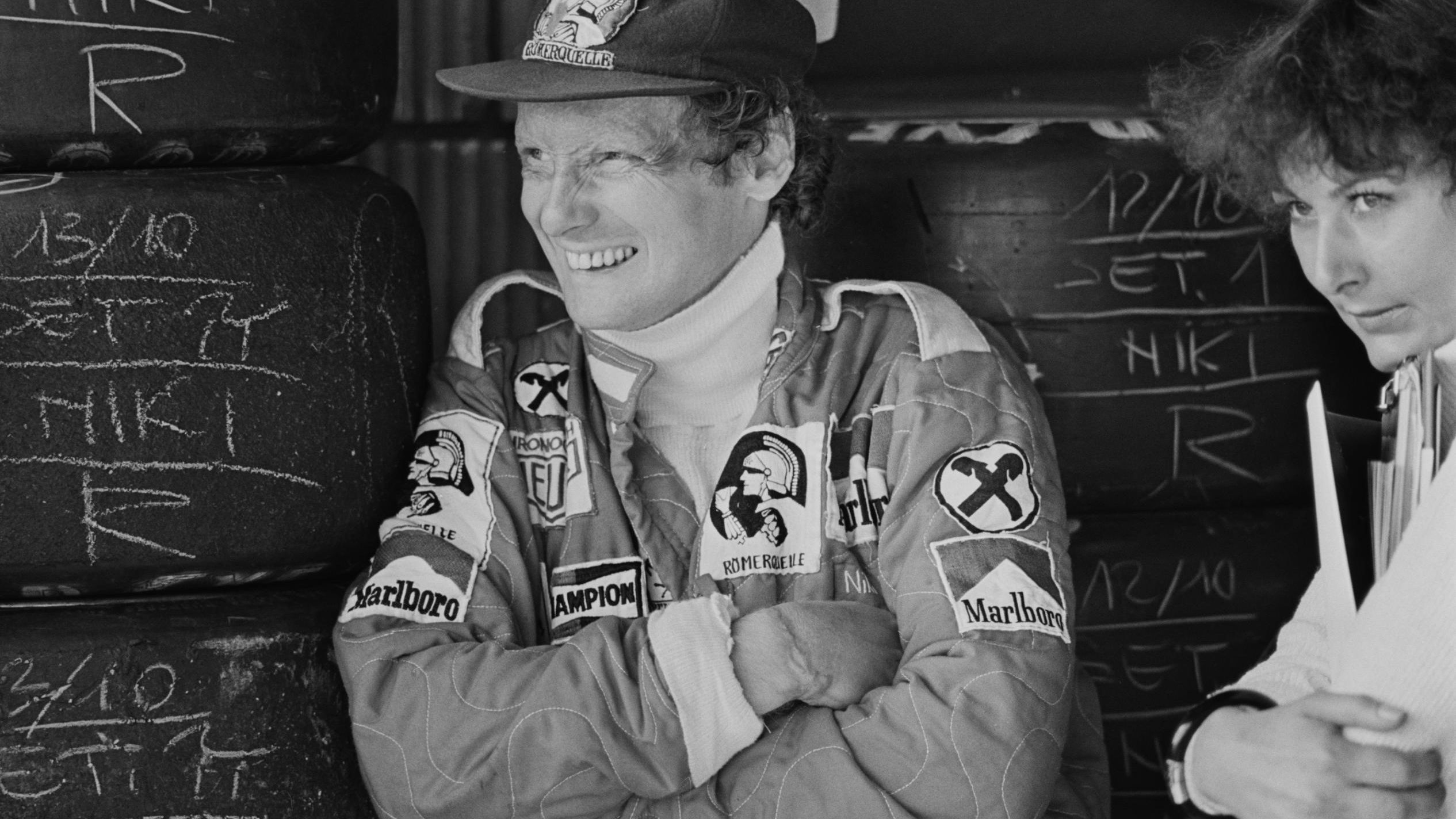 Lauda at the Dutch Grand Prix, Circuit Park in Zandvoort, Netherlands on September 1, 1977.
