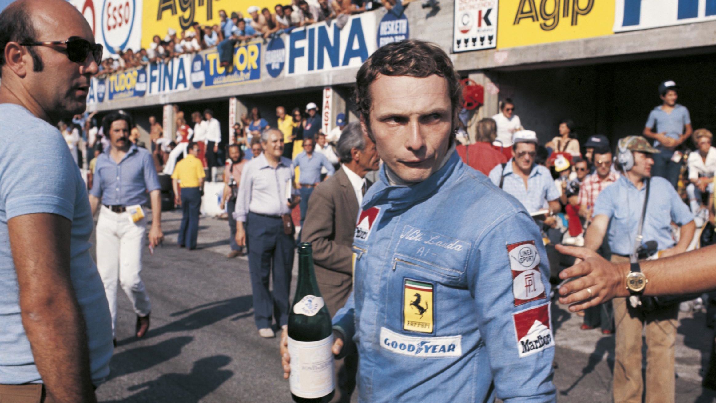 Lauda prepares to take part in the Italian Grand Prix, in Monza, Italy on September 8th,1974.