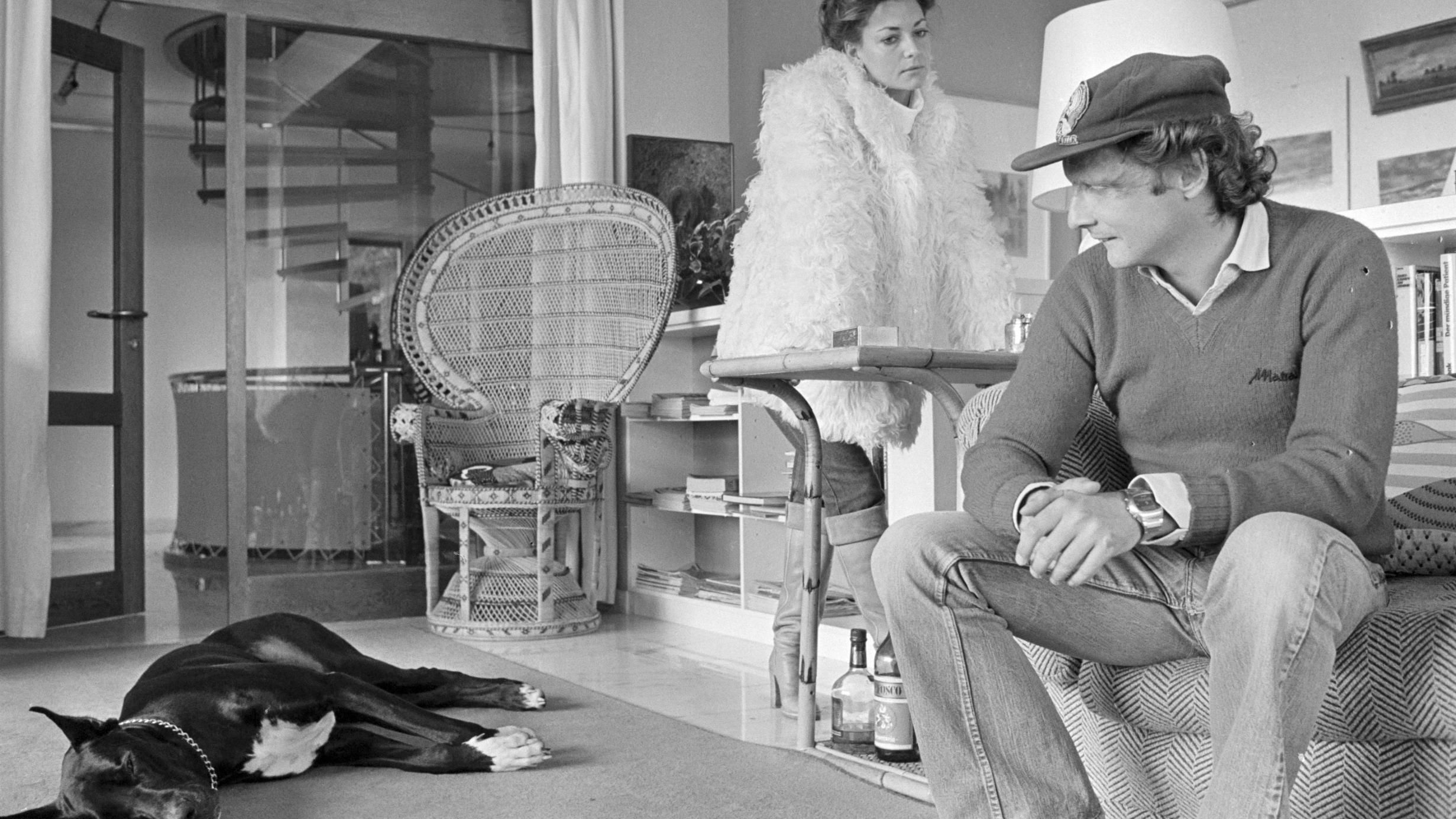 Lauda at his home near Salzburg, Austria, with his wife Marlene Knaus.