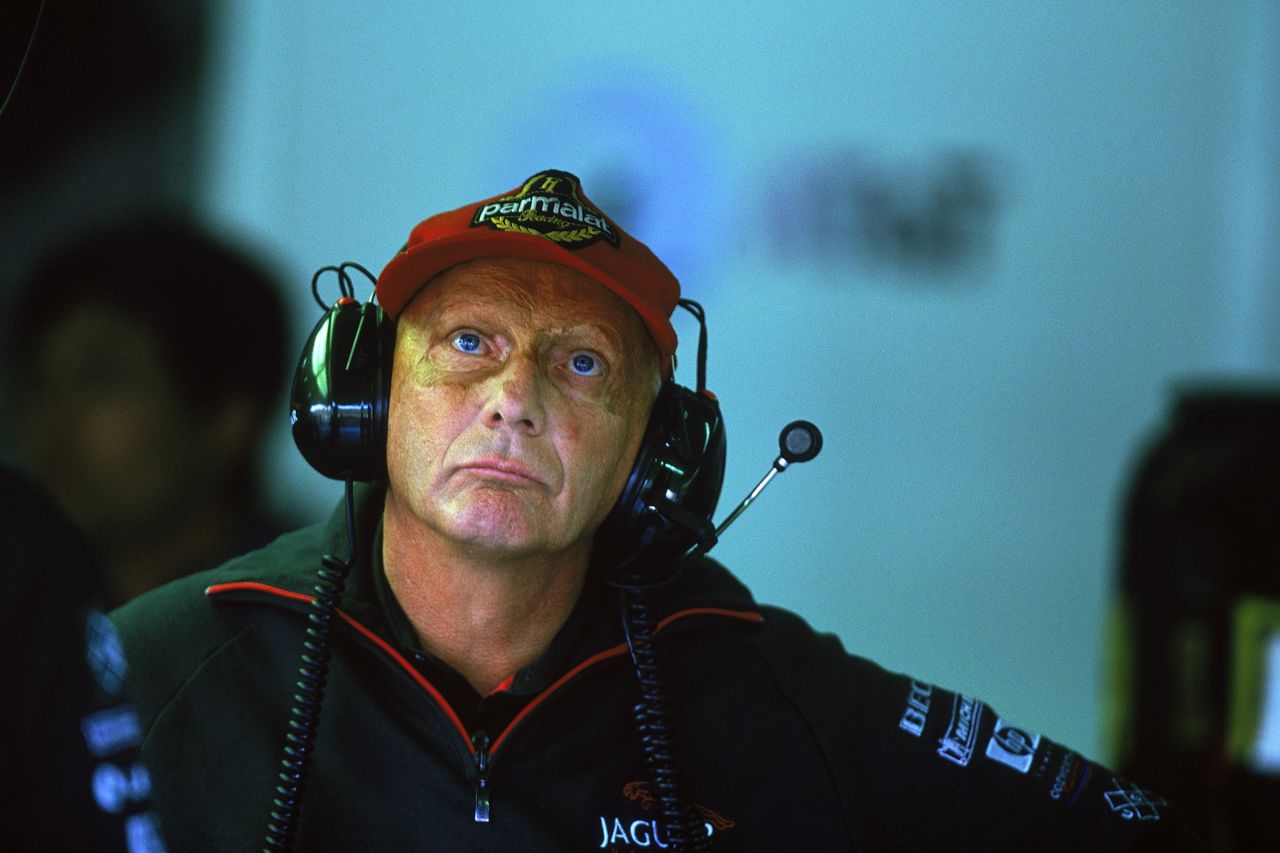 Jaguar Team Director Lauda looks on during the Formula One Japanese Grand Prix held at Suzuka in Suzuka, Japan.