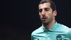 WATFORD, ENGLAND - APRIL 15:  Henrikh Mkhitaryan of Arsenal looks on during the Premier League match between Watford FC and Arsenal FC at Vicarage Road on April 15, 2019 in Watford, United Kingdom. (Photo by Julian Finney/Getty Images)