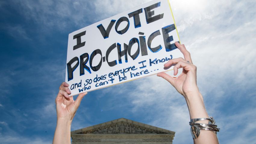 UNITED STATES - MAY 21: Abortion-rights activists rally at Supreme Court in Washington to protest new state bans on abortion services on Tuesday, May 21, 2019. (Photo By Bill Clark/CQ Roll Call)