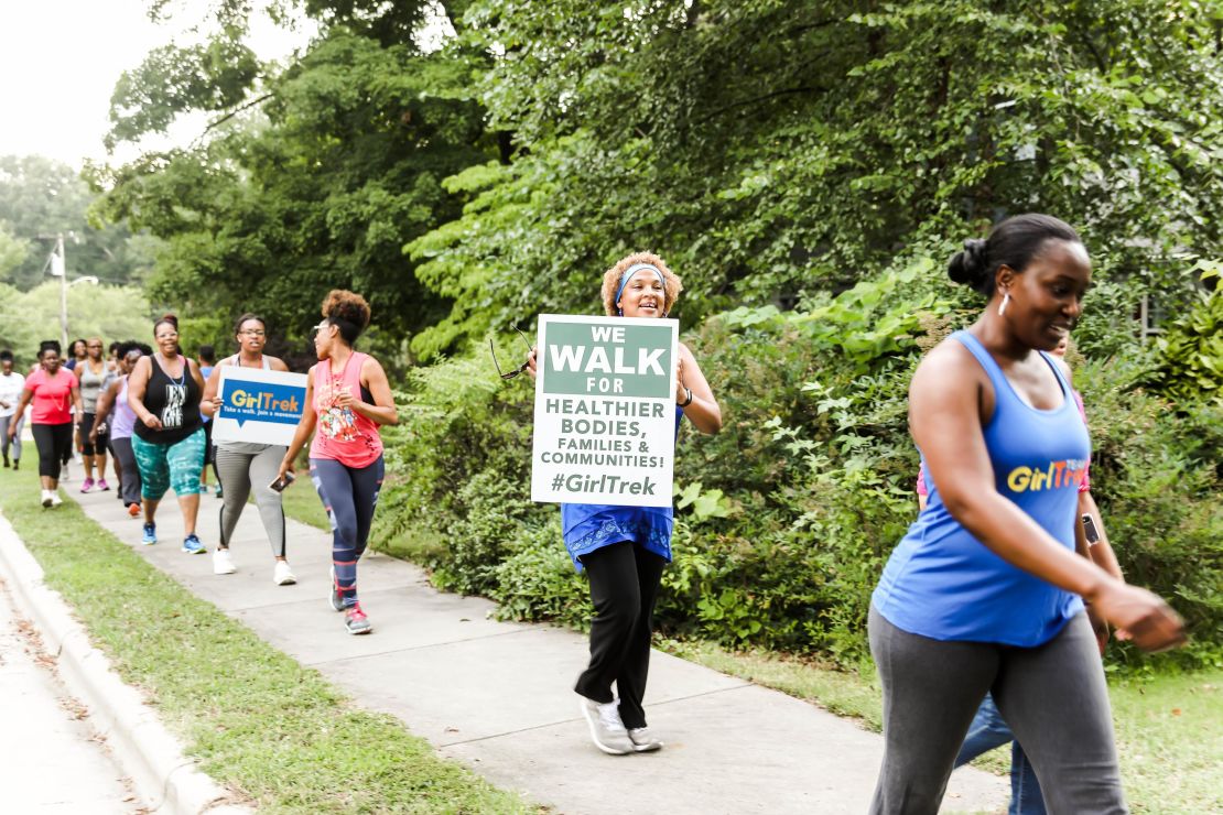 A GirlTrek walking team in Charlotte, North Carolina.