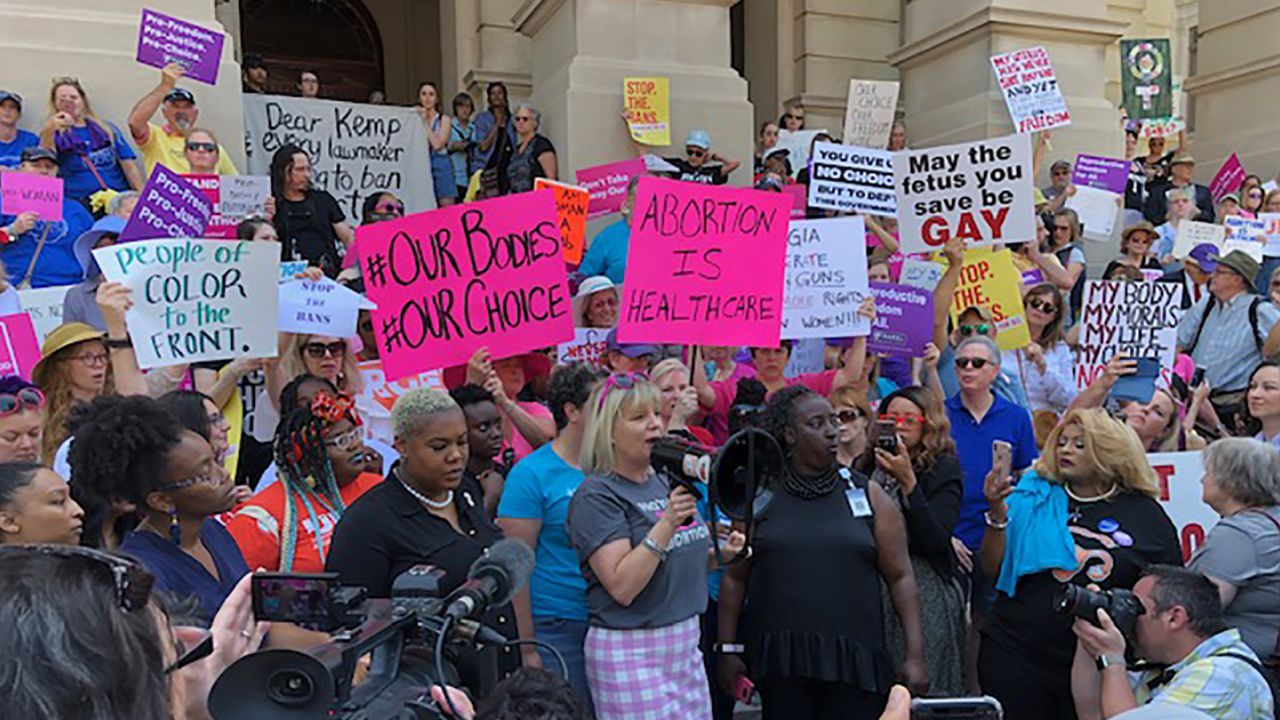 Abortion Law Protest Rally in Atlanta, GA