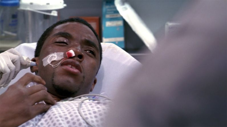 The future "Black Panther" shares the screen with Carl Weathers in a Season 15 episode, playing a young boxer who comes into the ER after taking a beating in the ring.