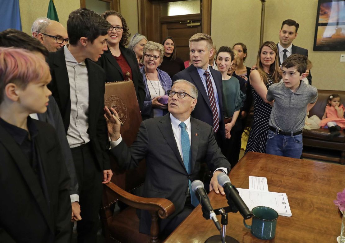 Washington Gov. Jay Inslee signs a bill that allows licensed facilities to offer "natural organic reduction," which turns a body into soil in a span of several weeks.