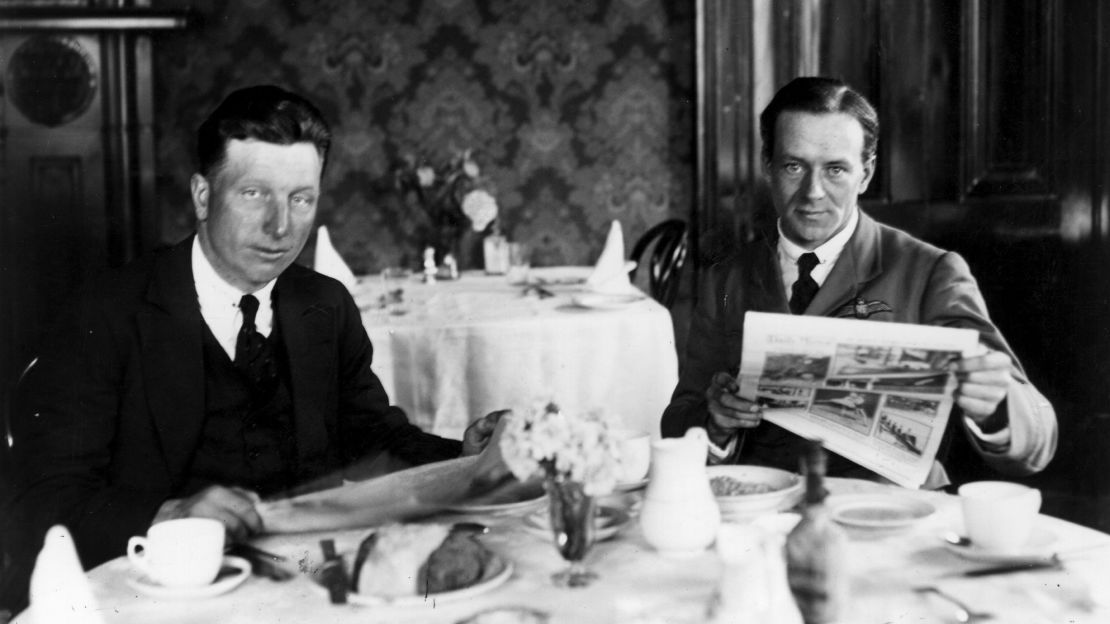 Alcock, left, and Brown, right.