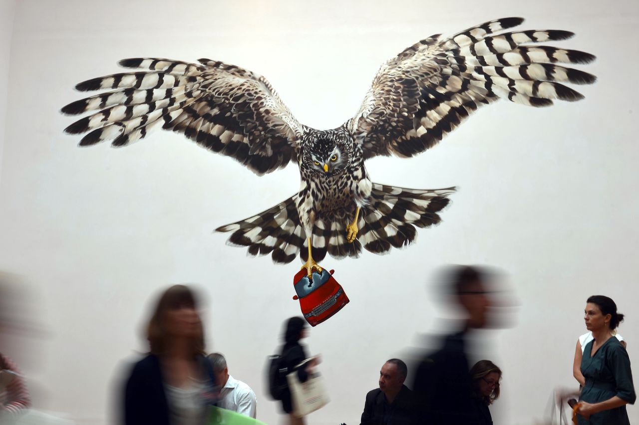 At 2013's Venice Biennale, artist Jeremy Deller lampooned elements of English culture at the British pavilion.