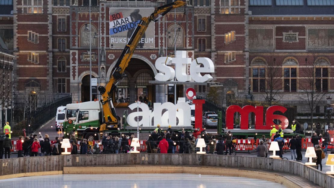 The Dutch capital's "I amsterdam" sign has been moved because it's too popular with tourists.