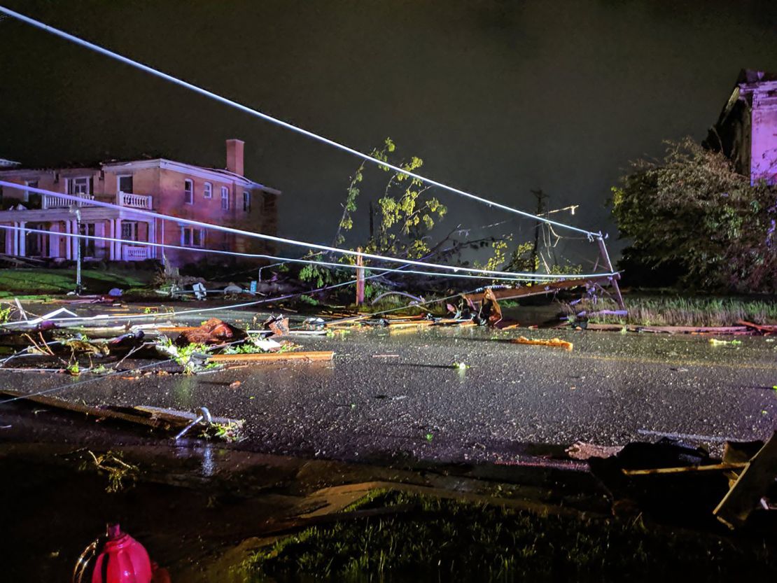 The tornado near Jefferson City  sent debris 13,000 feet into the air, according to the National Weather Service.