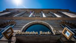 15 May 2019, Hessen, Frankfurt/Main: A Deutsche Bank branch is located in the city centre of the Main metropolis. Photo by: Andreas Arnold/picture-alliance/dpa/AP Images