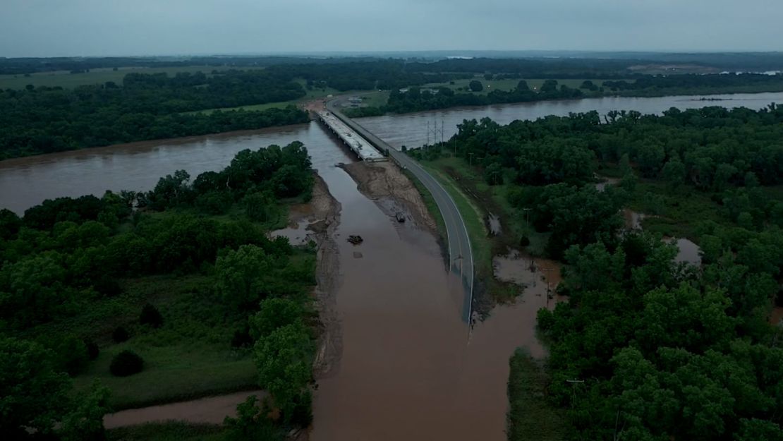 Flooding inundated Logan County, one of 66 Oklahoma counties under a state of emergency.
